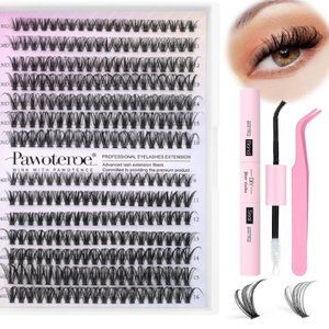 DIY Lash Extension Kit 280pcs Individual Lashes Cluster D Curl Eyelash Extension